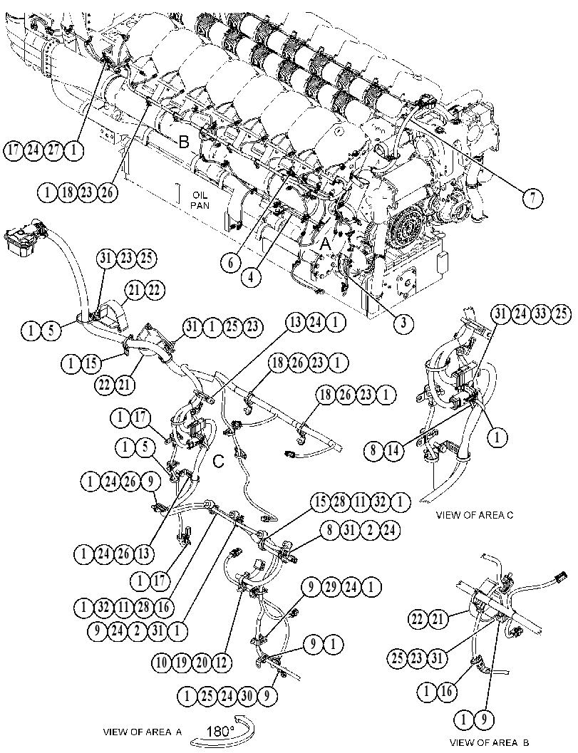 Проводка двигателя 5285797 CAT