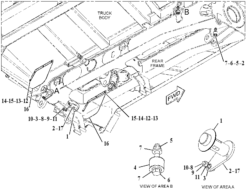 MOUNTING GP-TRUCK BODY 3642257 CAT