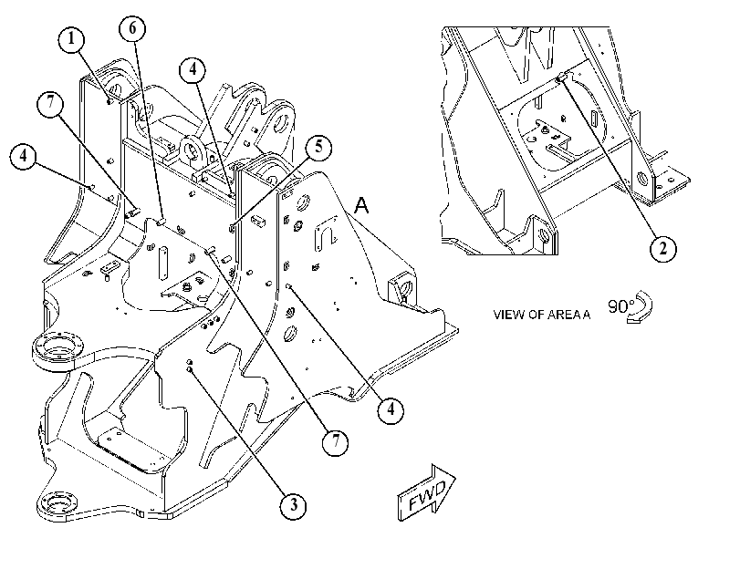 FRAME AS-FRONT 5530442 CAT