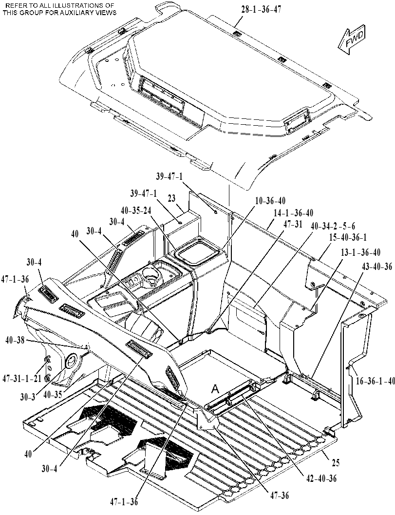 Отделка кабины 3899087 CAT
