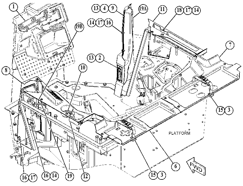 Крышка консоли 5270482 CAT