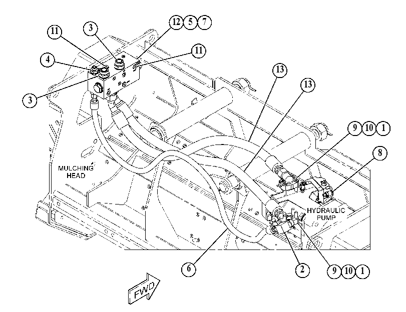 HYDRAULIC GP-MULCHING HEAD 5702054 CAT