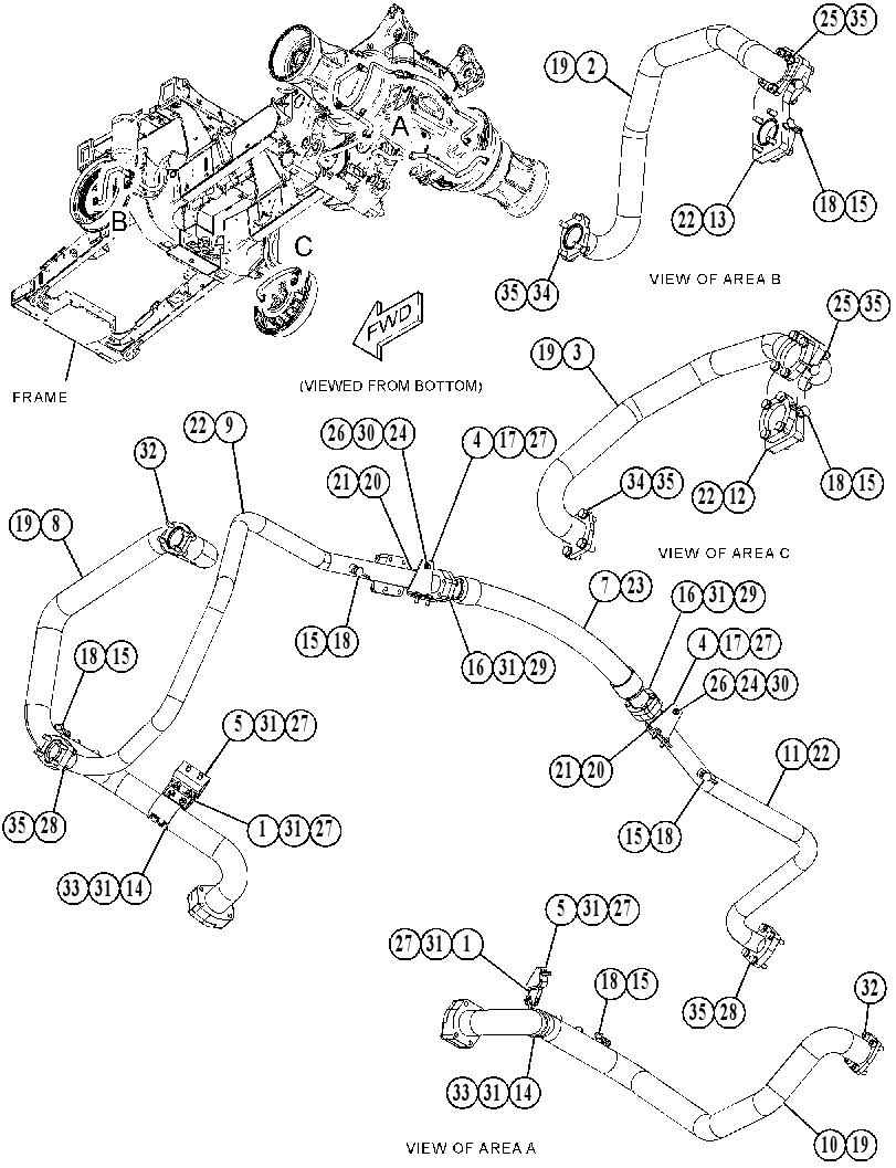 LINES GP-BRAKE COOLING 4391208 CAT