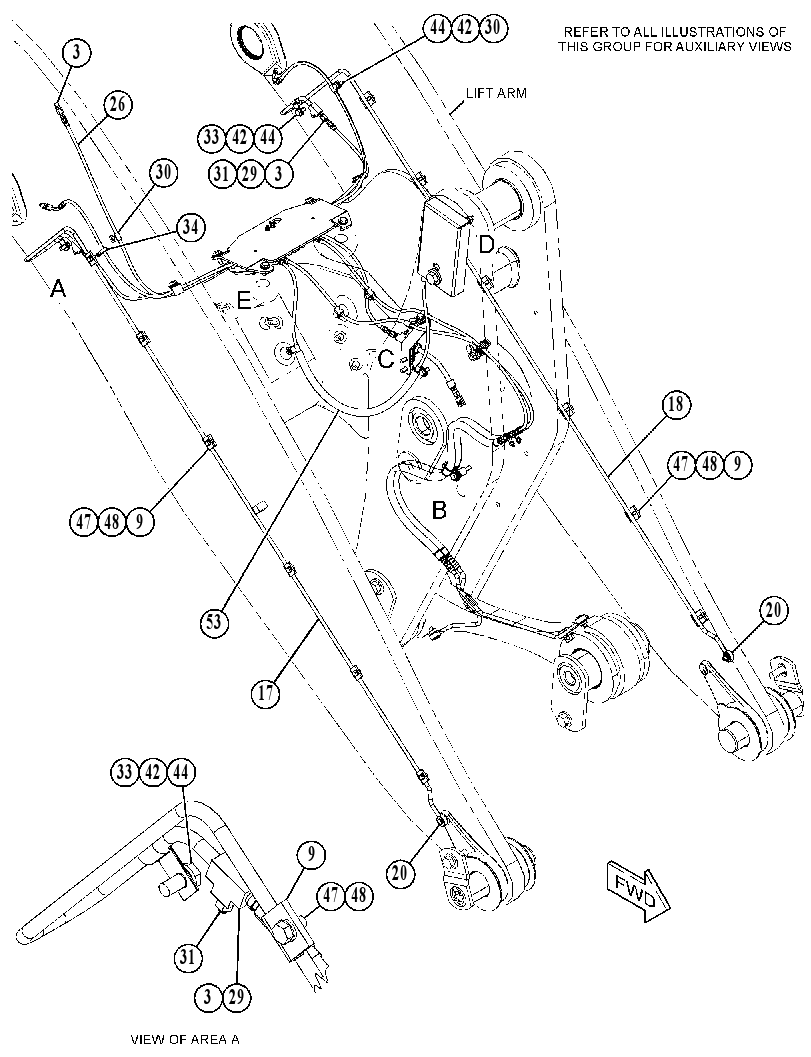 LINES GP-FRONT LUBRICATION 5382693 CAT