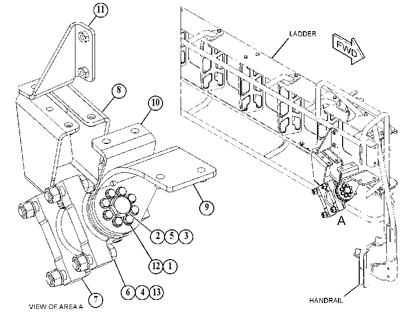 HINGE GP-LADDER 5536009 CAT