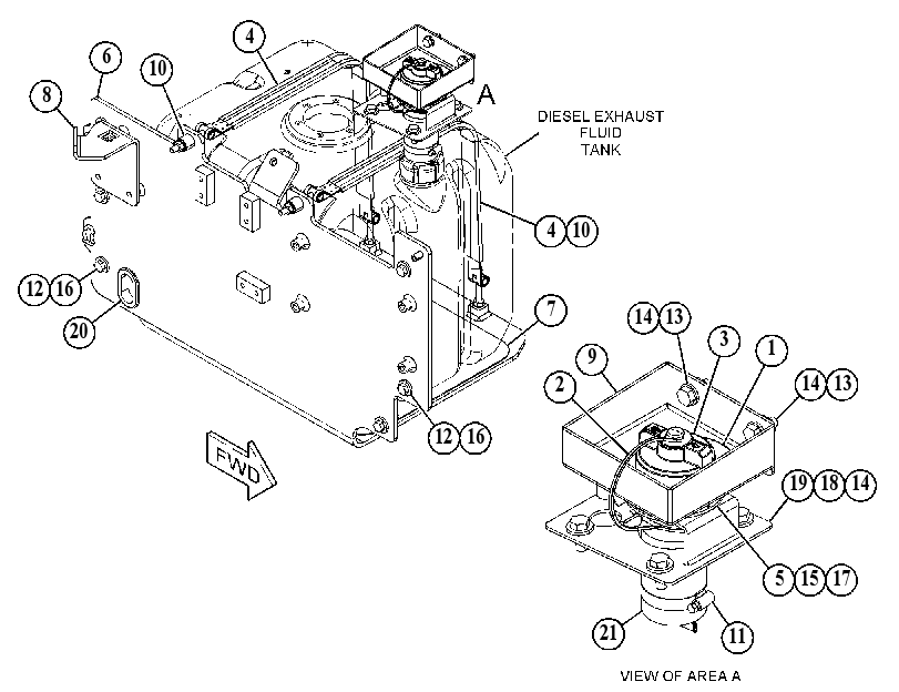 MOUNTING GP-DEF TANK 5136305 CAT