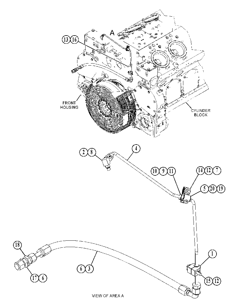 LINES GP-FUEL COLLECTOR 4684143 CAT