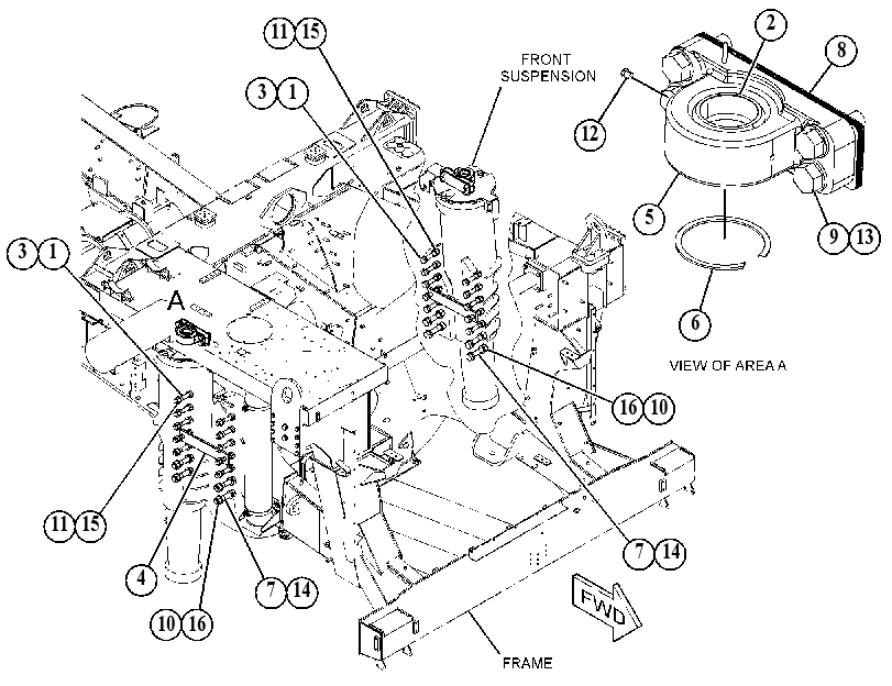 SUSPENSION & MTG GP-FRONT 3654237 CAT