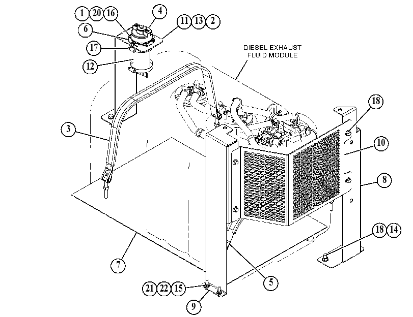 MOUNTING GP-DEF TANK 4616212 CAT