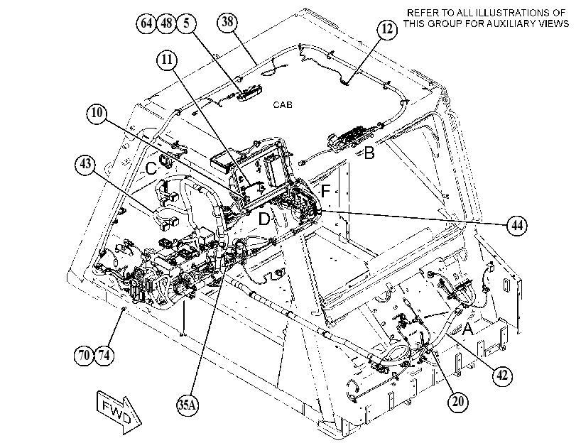 Проводка кабины 5211967 CAT