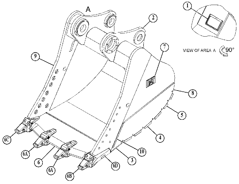 BUCKET AS-SEVERE SERVICE SPADE 5560238 CAT