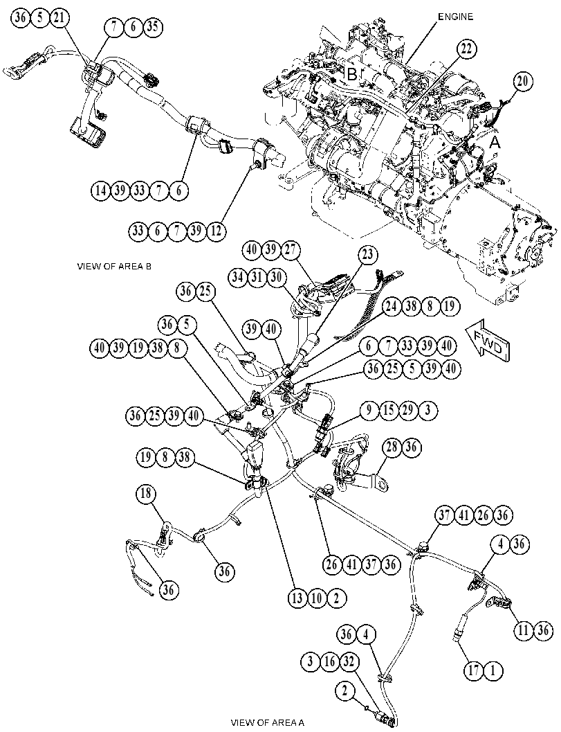 Проводка двигателя 4932506 CAT