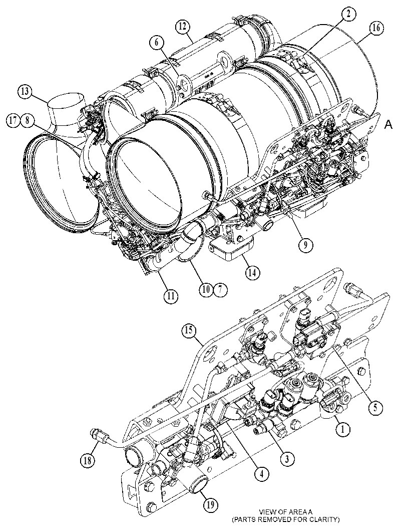 Модуль очистки выхлопа (компоновка) 5455446 CAT