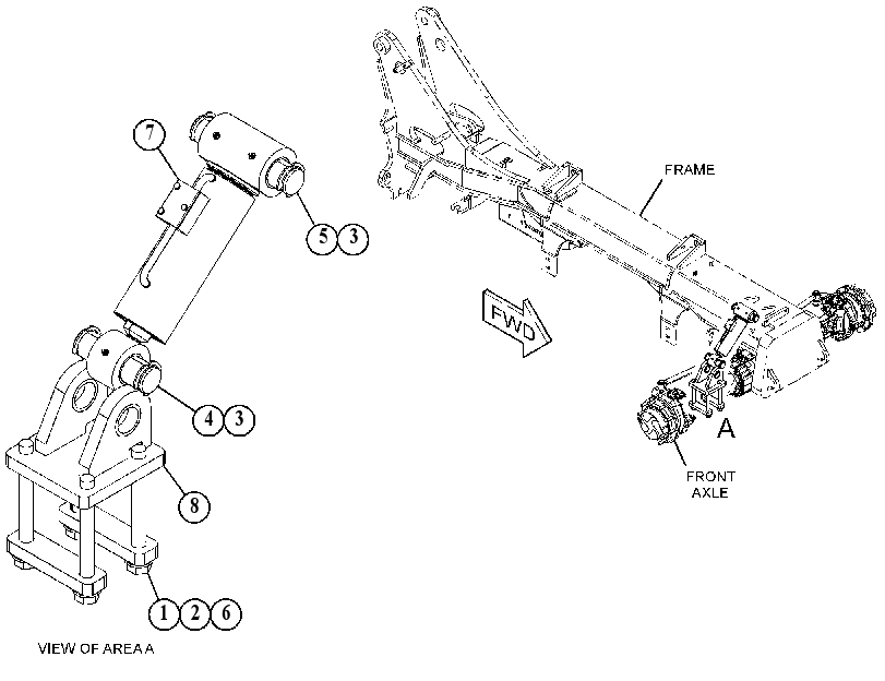 CYLINDER & MTG GP-FRAME LEVEL 5688685 CAT