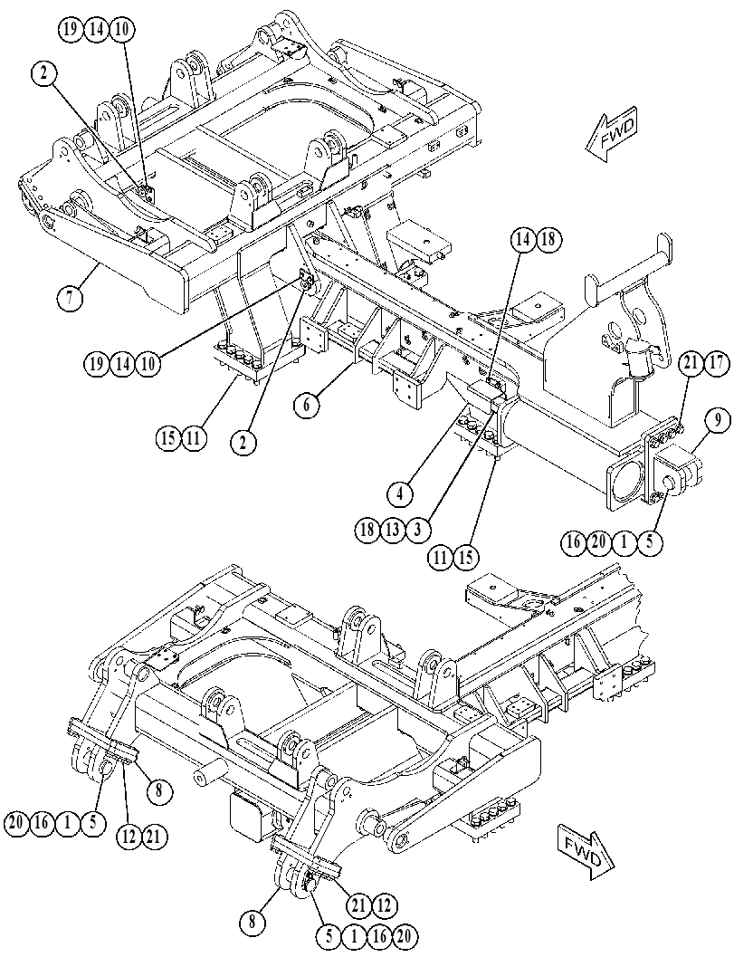 FRAME GP-CENTER 4197055 CAT