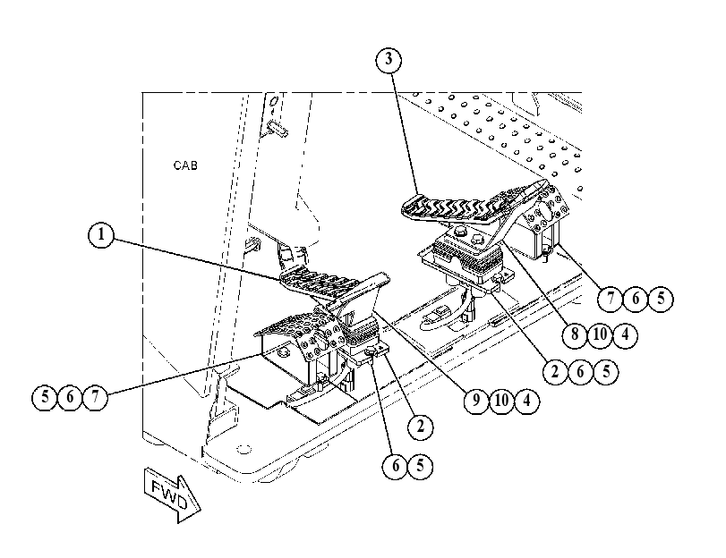 PEDAL GP 5026615 CAT