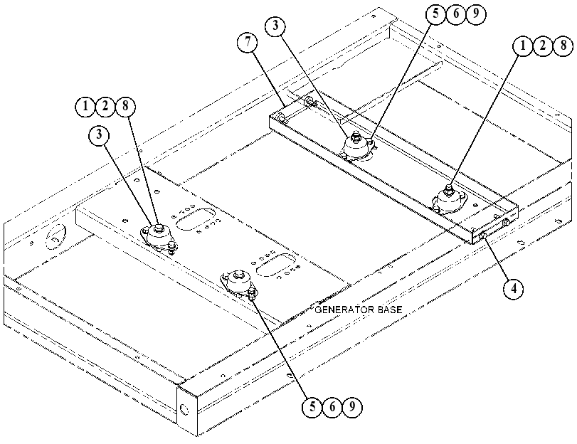 MOUNTING GP-GENERATOR BASE 4989355 CAT