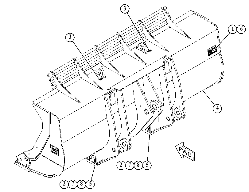 BUCKET GP-HEAVY DUTY ROCK 4481479 CAT