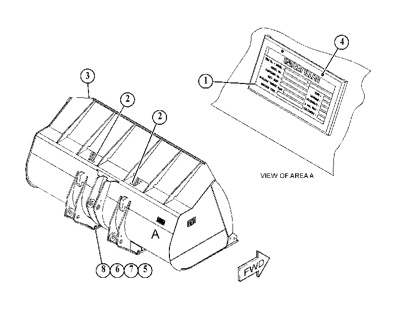 BUCKET GP-LIGHT MATERIAL 3885847 CAT