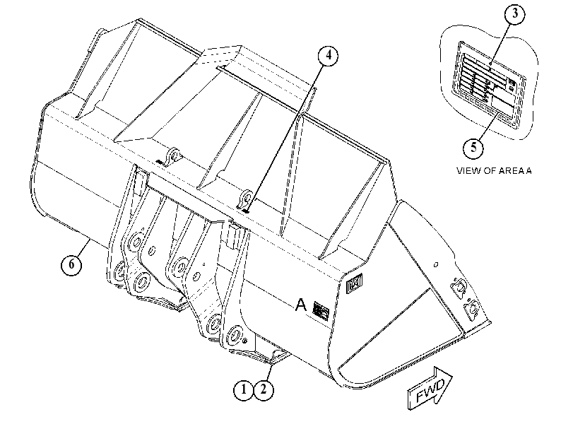 Ковш универсальный 5126232 CAT