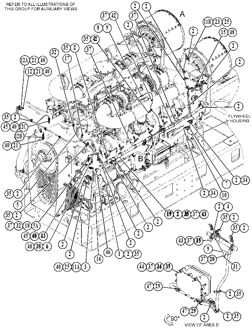 Проводка двигателя 4421592 CAT