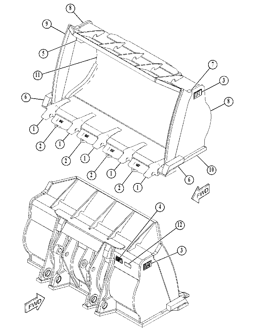BUCKET AS-SLAG 5717309 CAT