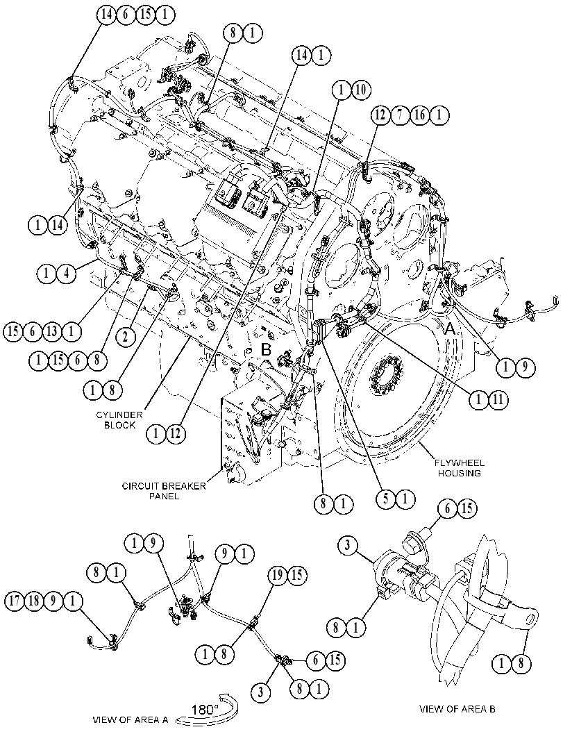 Проводка электронного управления 5109995 CAT
