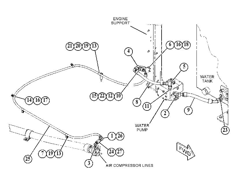 LINES GP-WATER INJECTION 5158869 CAT
