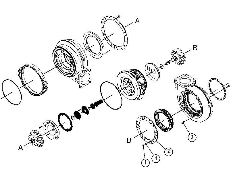 KIT-TURBOCHARGER 4703207 CAT