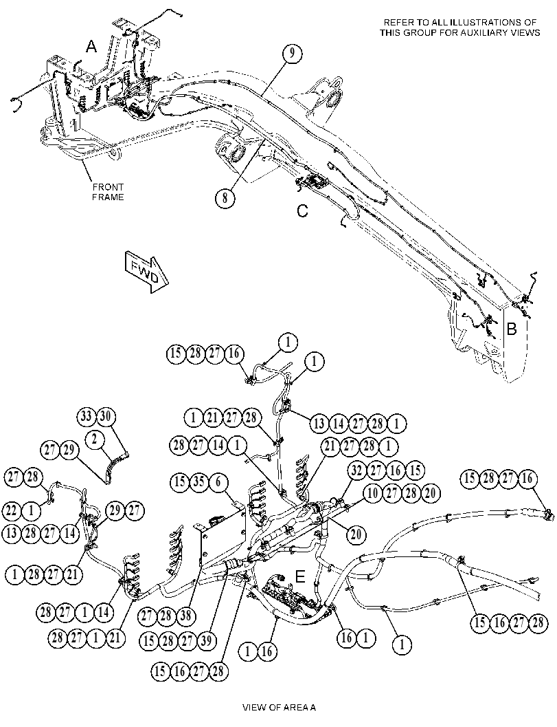 Проводка передняя 4227262 CAT