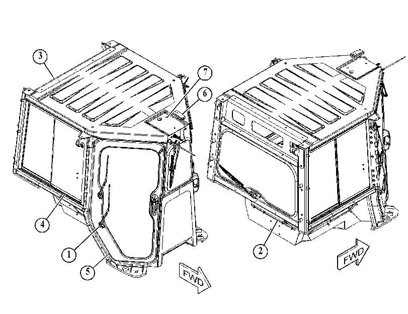 Кабина закрытая с ROPS 5134794 CAT