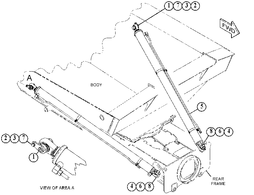 CYLINDER & MTG GP-HOIST 4587836 CAT