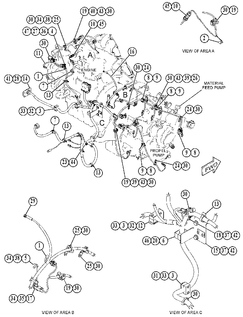 WIRING GP-POWER TRAIN 4249121 CAT