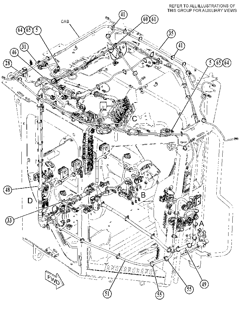 Проводка кабины 5704925 CAT