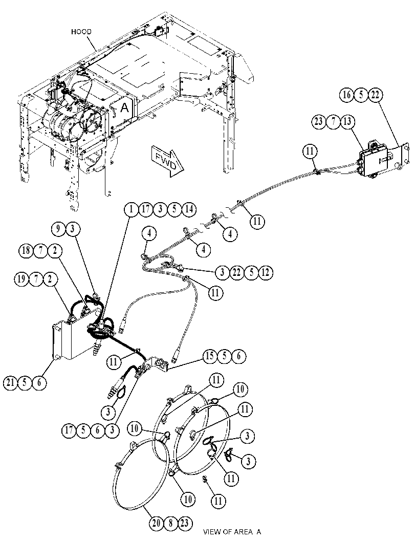 Проводка модуля AdBlue 5268731 CAT