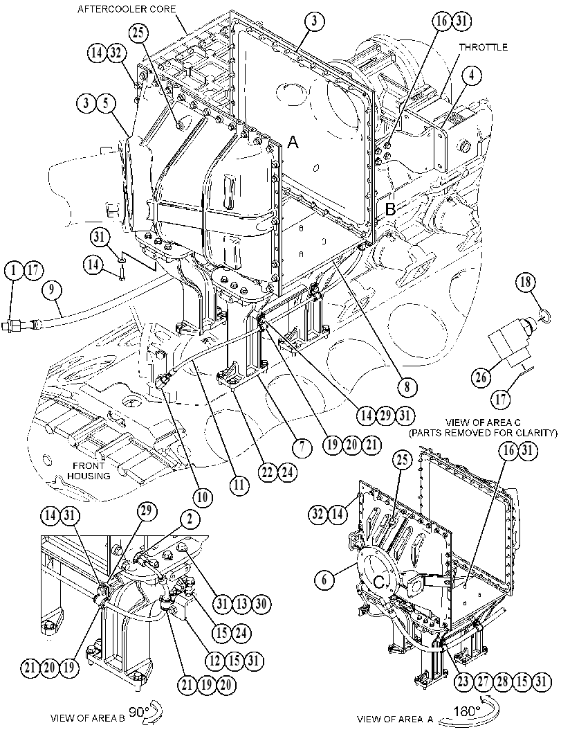 MOUNTING GP-AFTERCOOLER 3772435 CAT