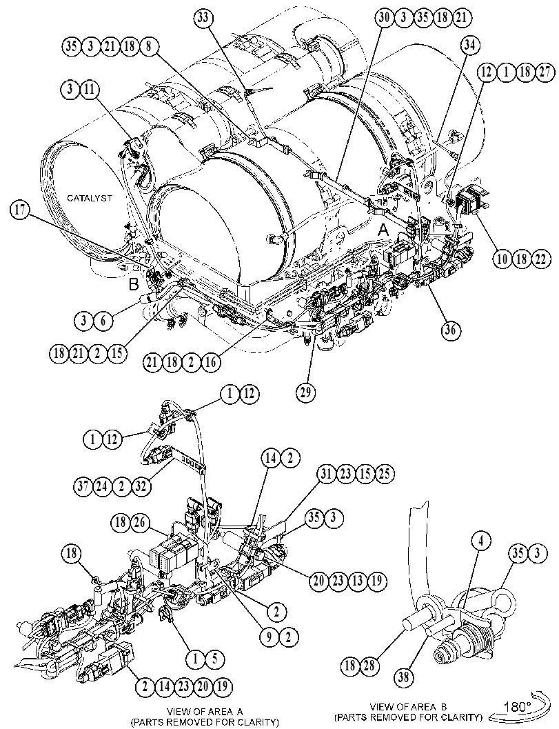 Проводка модуля AdBlue 5481332 CAT