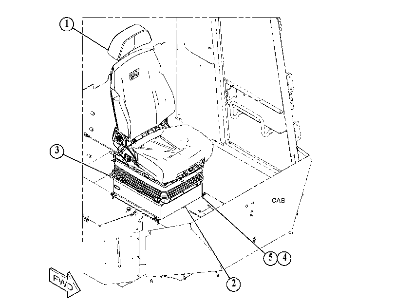 Сиденье с креплением 5616962 CAT