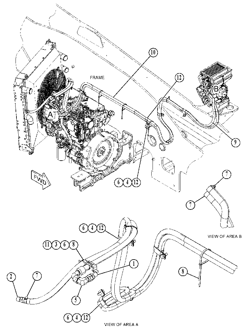 LINES GP-HEATER & AIR COND 4979625 CAT