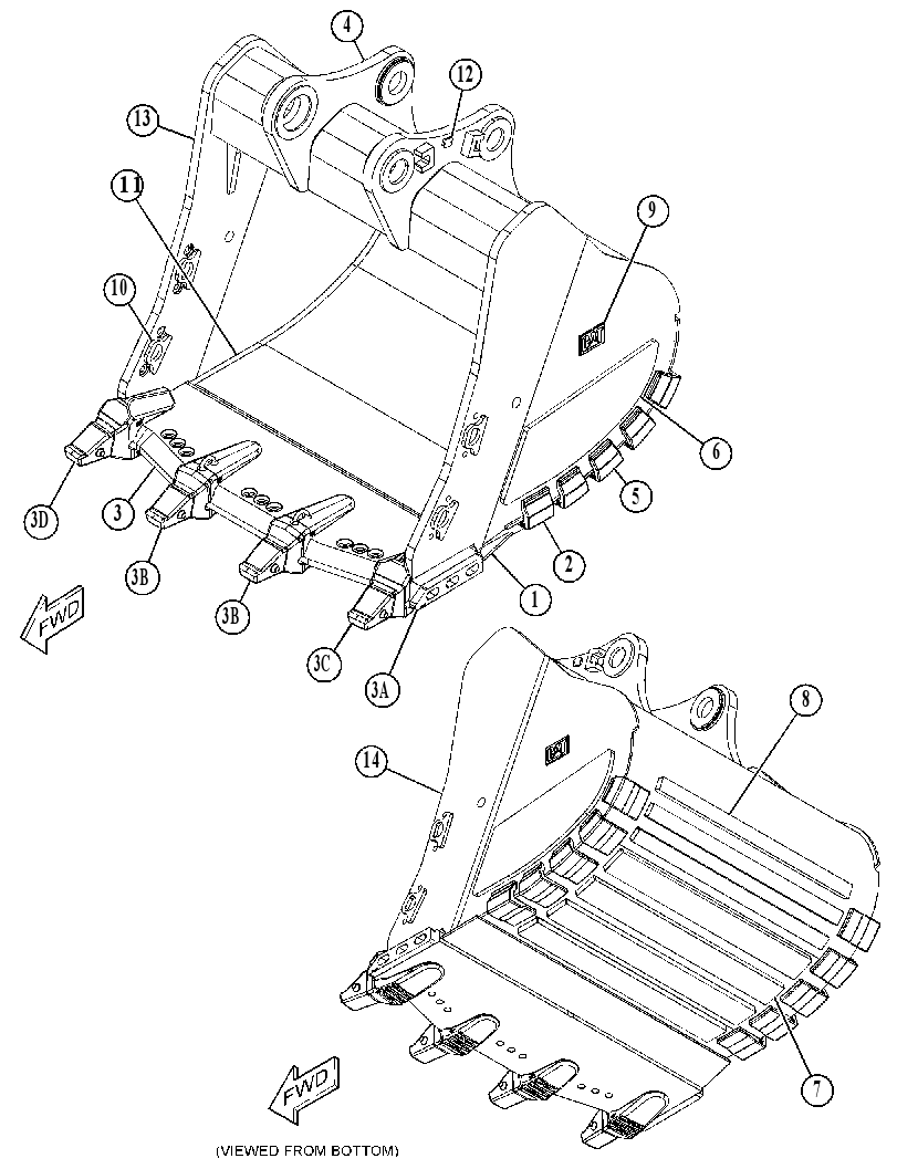 BUCKET AS-EXTREME SERV SPADE 5671170 CAT