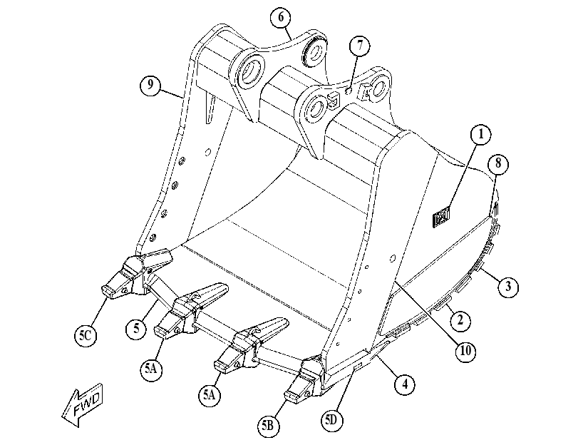 BUCKET AS-SEVERE SERVICE SPADE 5671167 CAT