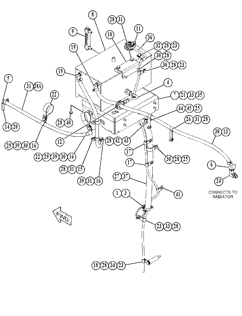 Бак охлаждающей жидкости 3834870 CAT