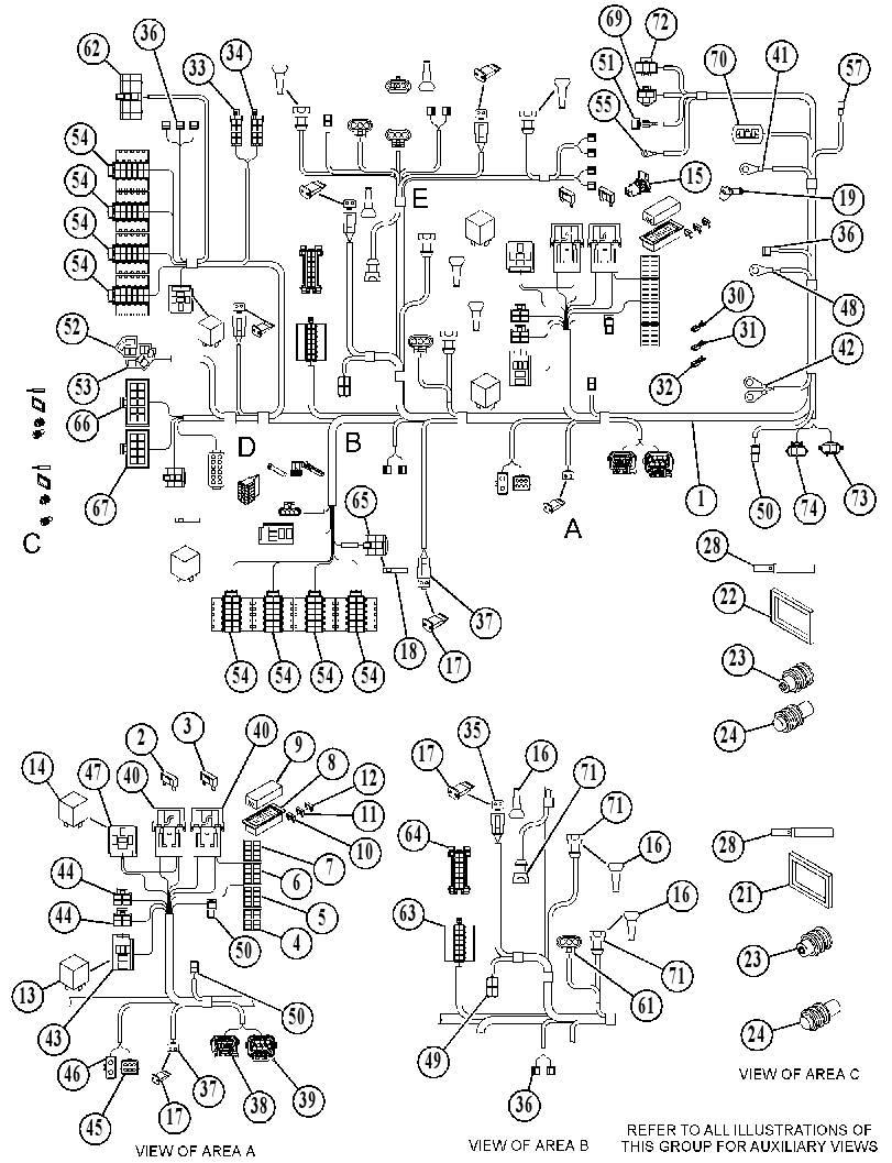 Проводка шасси 4501919 CAT