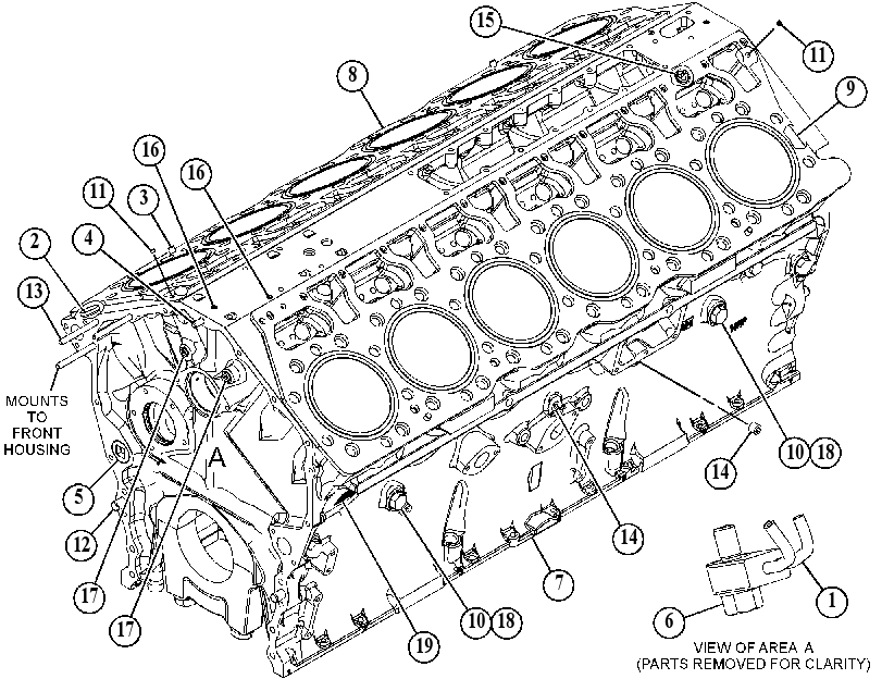 Блок цилиндров 4818408 CAT