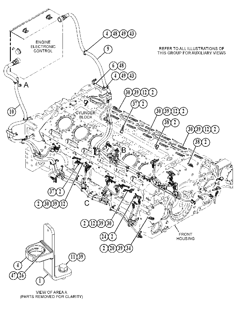 Проводка двигателя 4550212 CAT