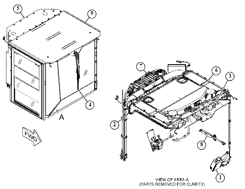 Кабина закрытая с ROPS 5790699 CAT