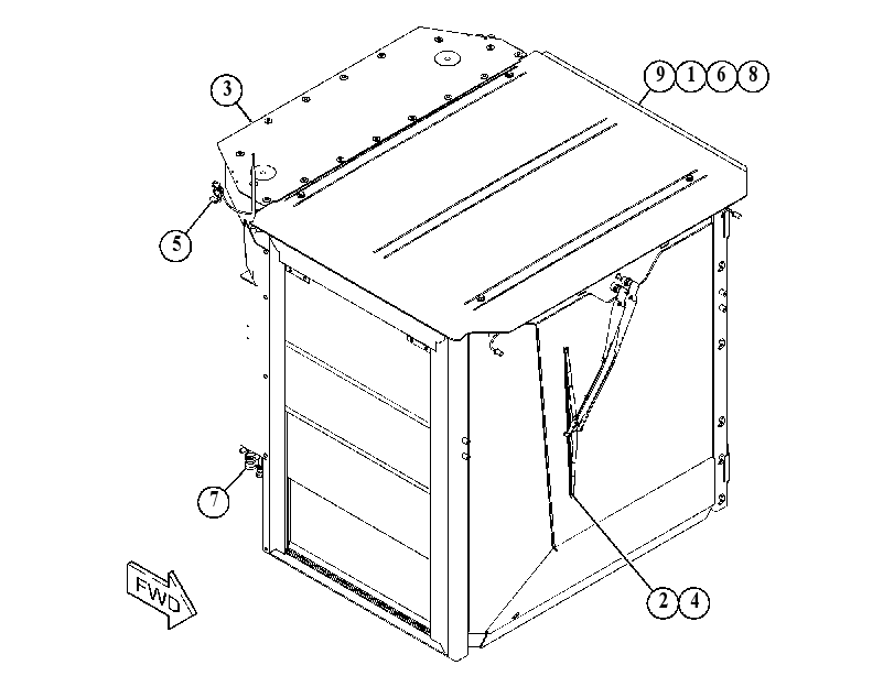Кабина закрытая с ROPS 5790691 CAT
