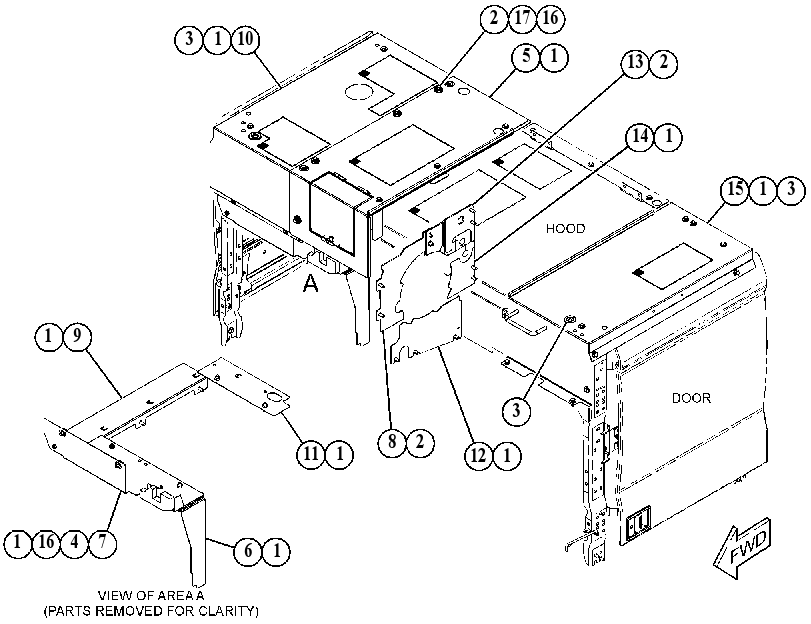 COVER GP-HOOD 5684344 CAT