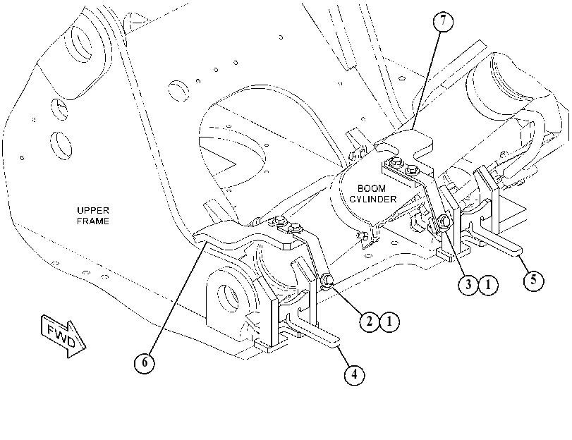 SUPPORT GP-BOOM CYLINDER 5727027 CAT