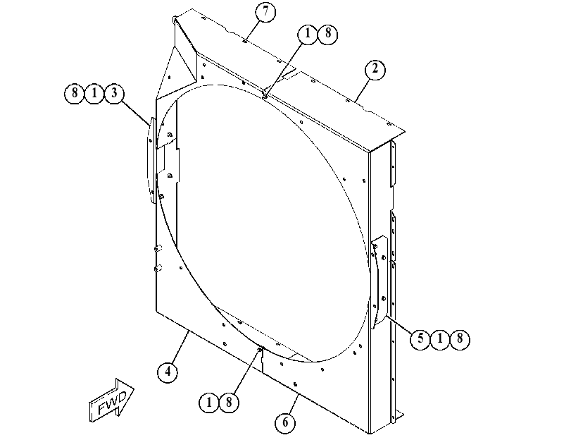 SHROUD GP-RADIATOR 5576341 CAT
